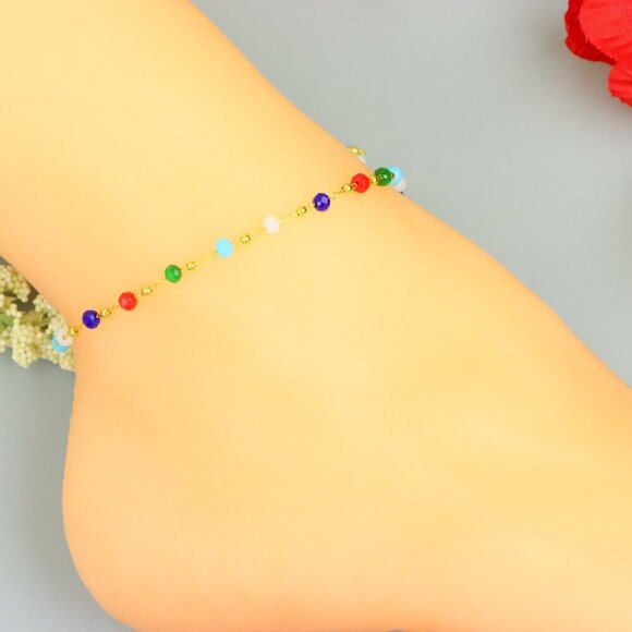 "Handmade Anklet – A Stylish Choice for Women, Thoughtful Gift Idea, EVCH1511 - Picture 1 of 10